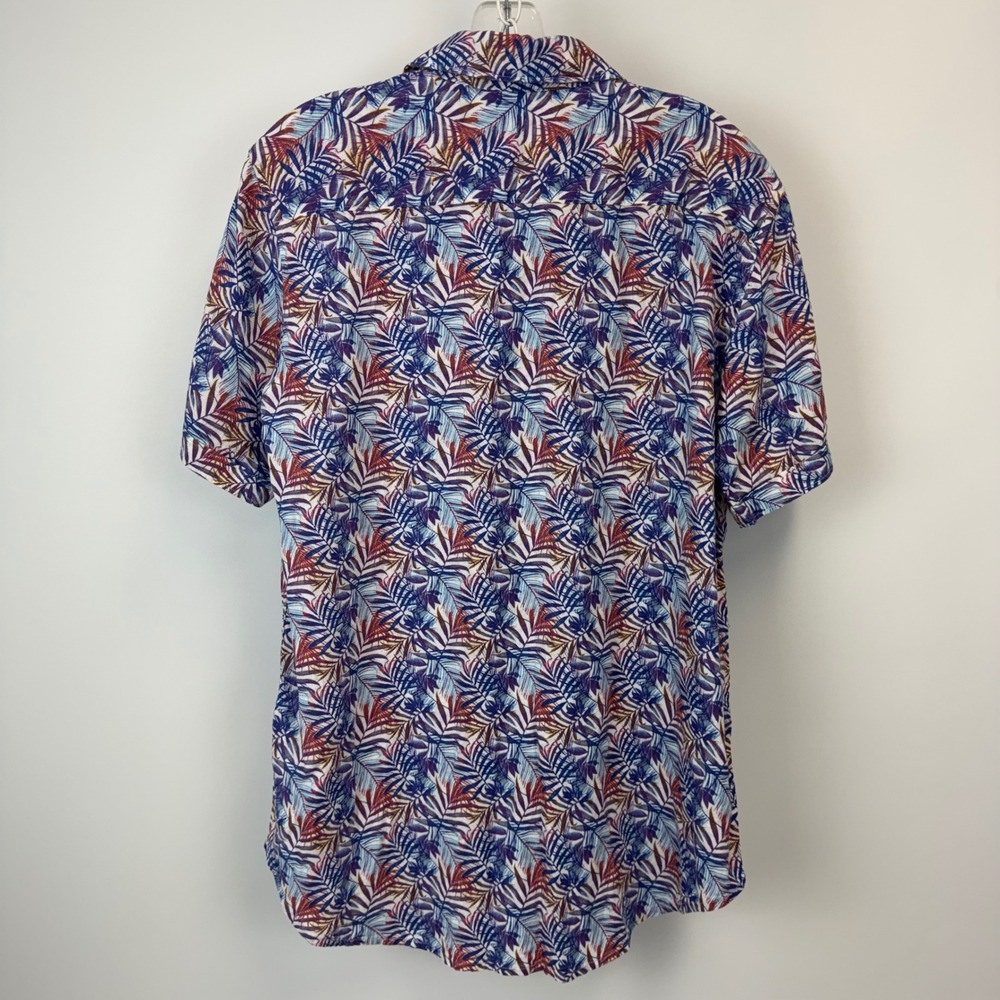 Robert Graham Teigen Mens Medium Multi Tropical Palm Linen Shirt NWT - Picture 5 of 16